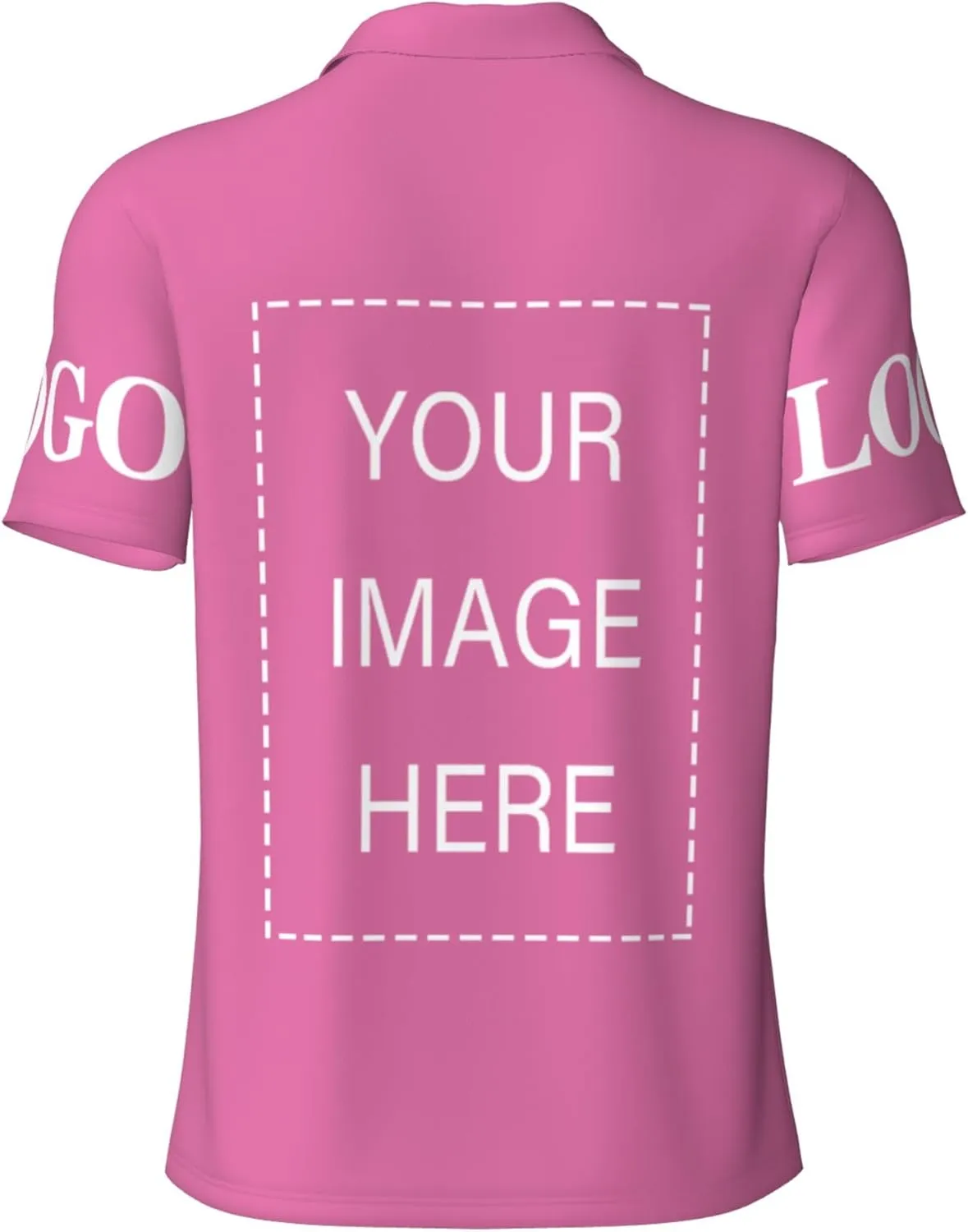 Custom Polo Shirt Add Your Text/Logo/Image Design Your Own Personalized Polo Shirts for Men Women Front Back Sleeve Print