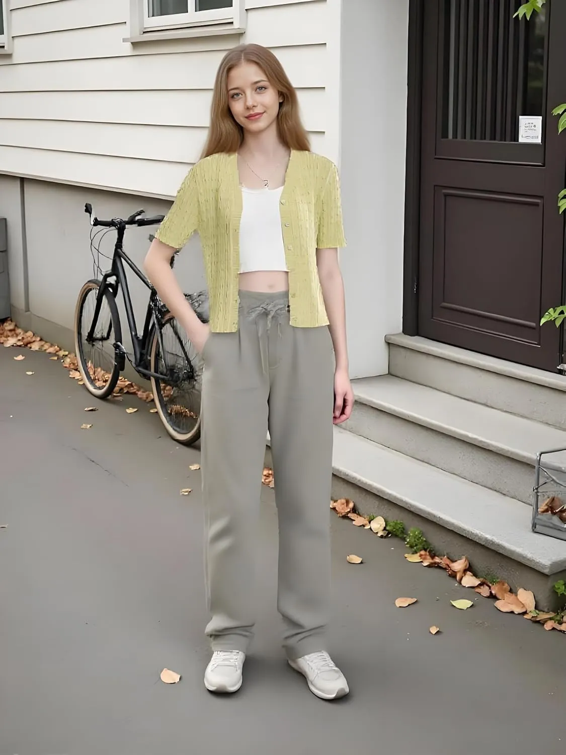 Simple&Opulence Womens Summer Cardigans V Neck Cooling Sweater Lightweight Open Front Button Shrugs Knit Top Jackets
