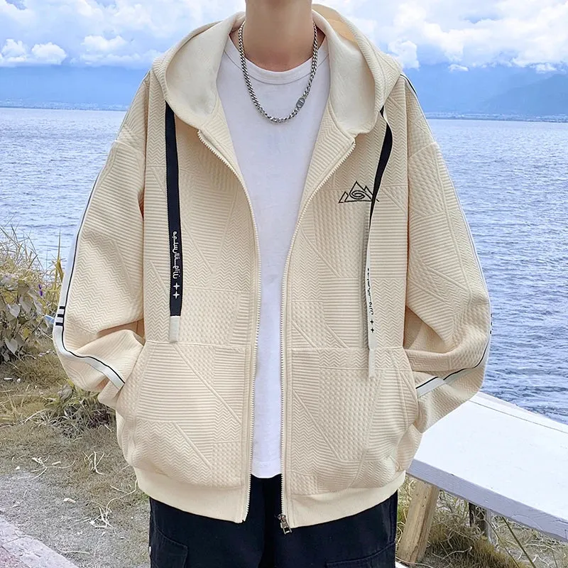 Wiaofellas  -  Male Clothes Hip Hop Oversize Zip Up Hoodies Mens Clothing Hooded Zip-up Kpop Sweatshirts Man Original Brands Harajuku Men's