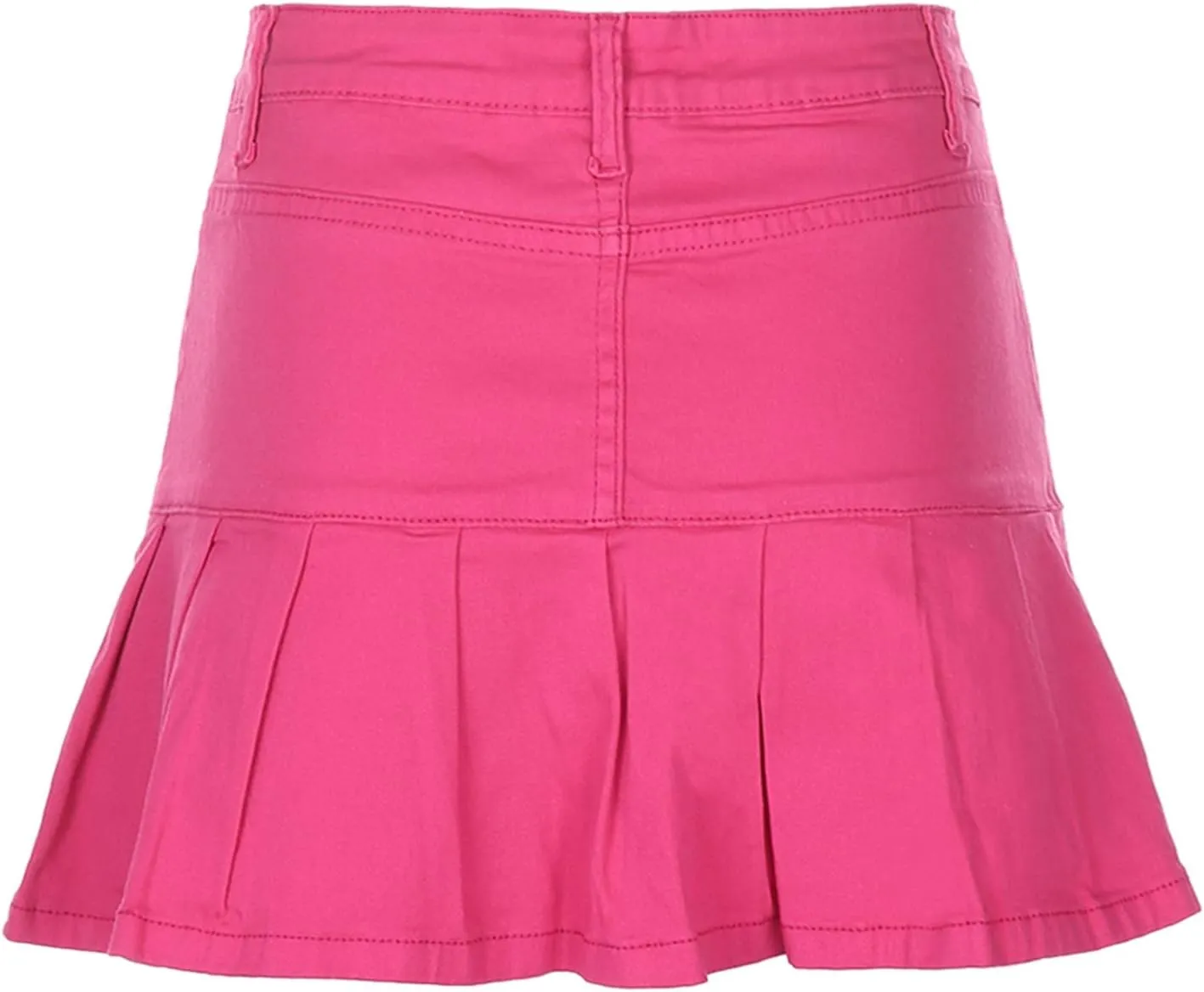 Women's Pleated Ruffle Jean Skirt Casual Girl Y2K A-Line Short Jean Mini Skirts