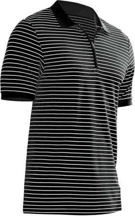 ZTN Men's Polo Shirts Short Sleeve Dry Fit Performance Moisture Wicking Zipper Golf Polo Shirts Striped Daily Casual T-Shirt